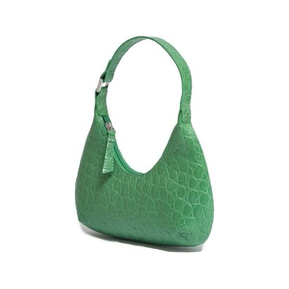 NWT BY FAR Baby Amber Emerald Circular Croco Leather Mini Bag - Picture 2 of 11